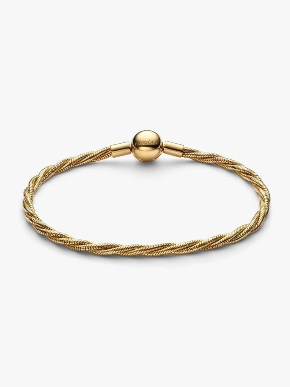 Pandora Clasp Twisted Snake Chain Bracelet